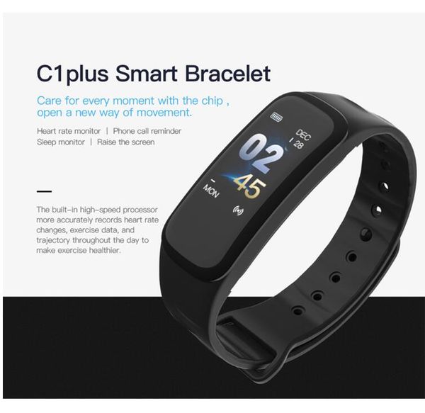 

C1 bluetooth mart watch multi function pa ometer heart rate monitor mart bracelet man wowen kid wri tband watch port watch for phone