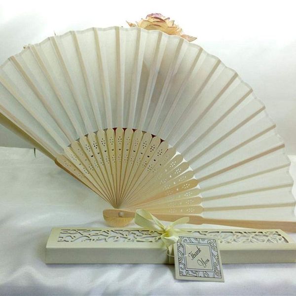 

bamboo cloth hand held fan, solid fan with gift box, bridal chinese bamboo cloth hand fan wedding favors guests gifts