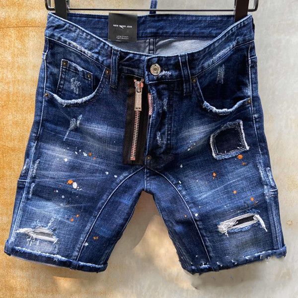 

new men denim shorts new man's casual cotton plus size summer clothes classic quality hip hop designer jeans short camouflage, Blue