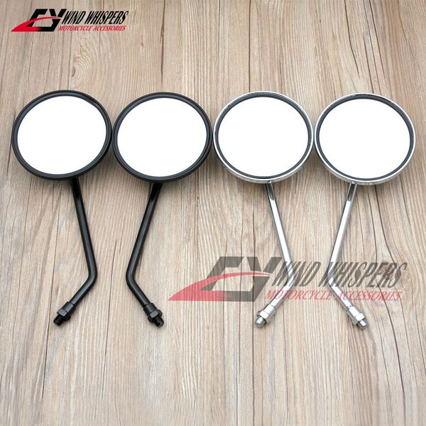 

2x10mm round motorcycle rear view mirrors cafe racer for piaggio spring gts300 for t100 benelli leoncino 500