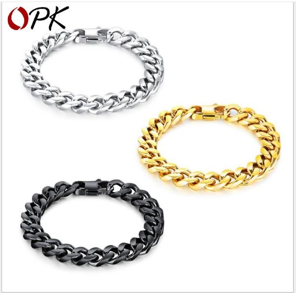 

rough snake bone chain men's bracelet classic handwear, Golden;silver
