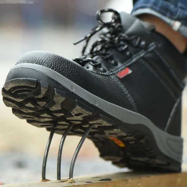 

работа безопасности загрузки новые мужские сапоги с высоким верхом обувь зимние сапоги мужская обувь анти-прокол безопасности работы мужская, Black