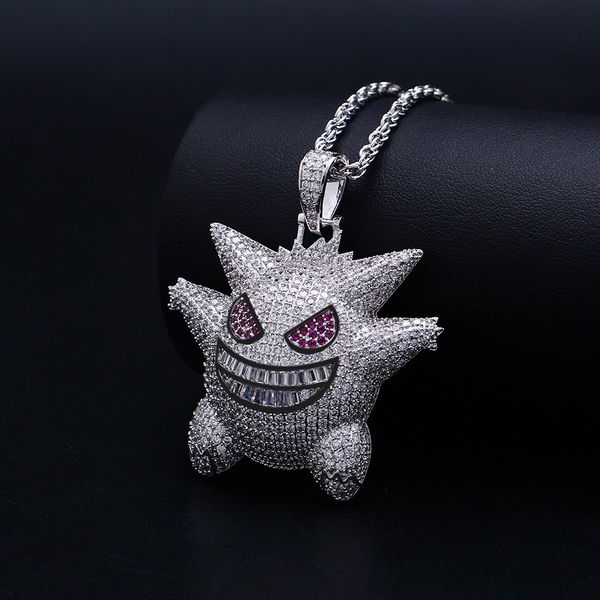 

Новый дизайн хип-хоп кулон ожерелье хип-хоп мультфильм циркон кулон ожерелье из н