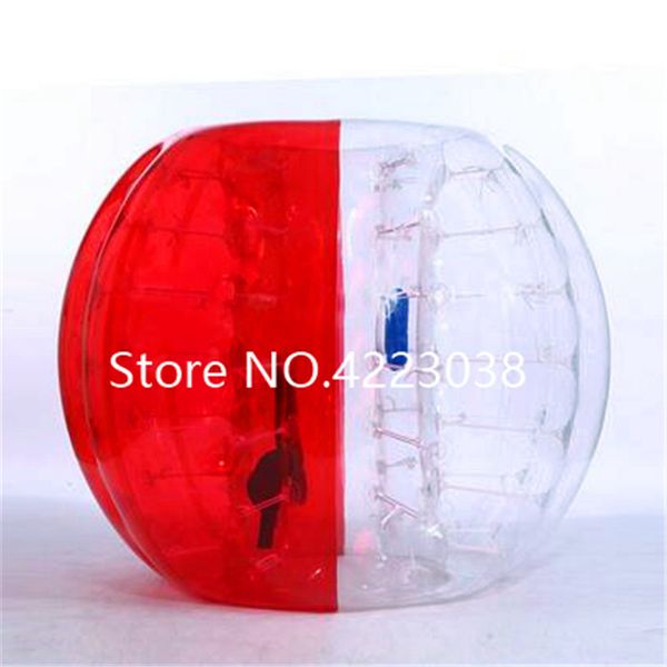 Kostenloser Versand Blase Fußball Durchmesser 5 ft (1,5 m) Menschliche Hamster Ball Dicke 8mm PVC Transparente Aufblasbare Bumper Ball Zorb Bälle