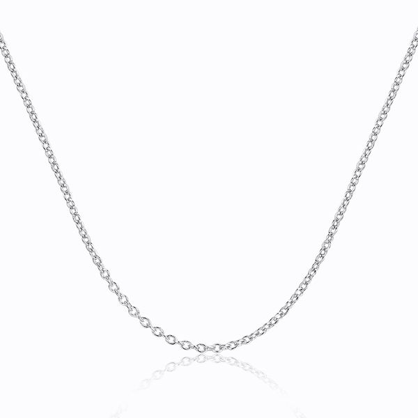 

32cm-80cm 14"-32" thin 925 sterling silver cross chain short chocker necklaces for women girls kids body jewelry kolye collares