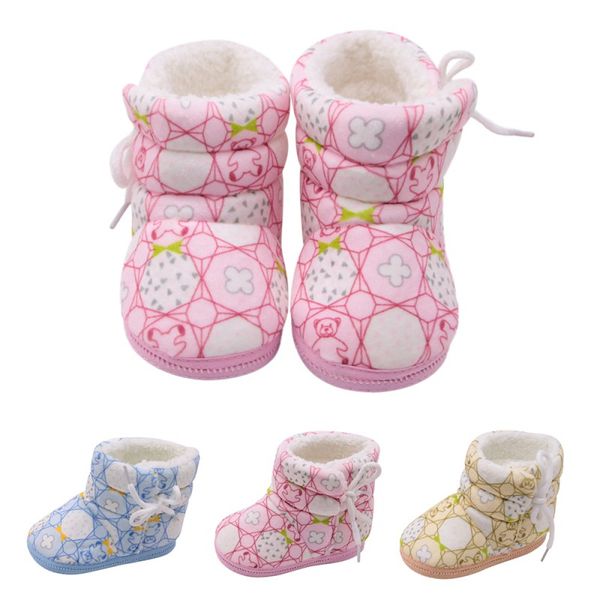 

baby girl boots winter warm fur snow boot infant toddler 0-18m first walkers child crib baby soft sole shoes