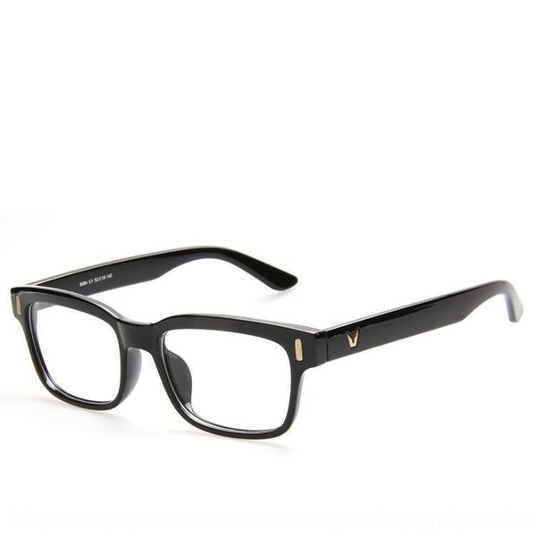 

v-shaped plain classic square frame blue-proof glasses men's and women's plain glasses 8084 factory, Silver
