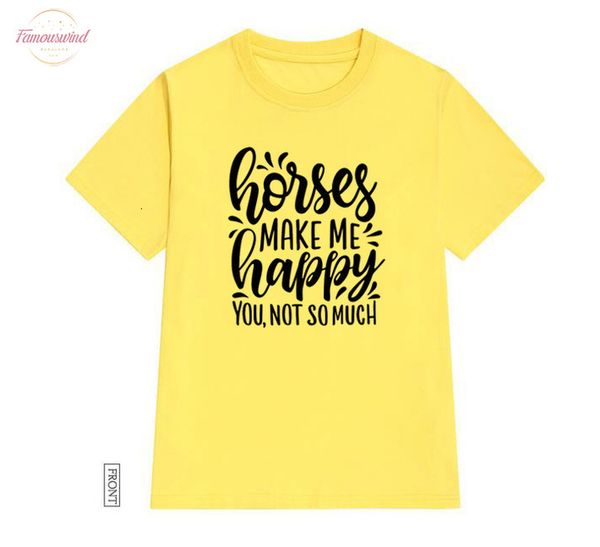 

лошади make me счастливых женщин tshirt casual cotton hipster футболка подарок для леди yo девушки top tee drop корабли zy 246, White