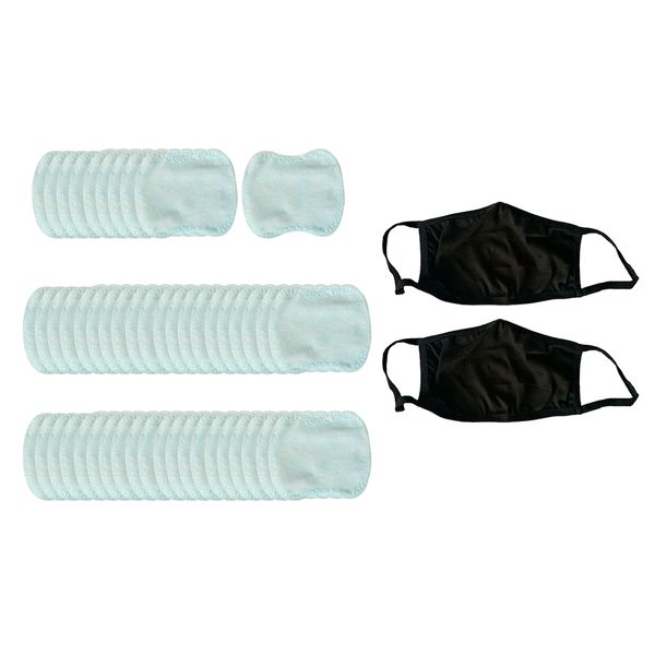 

50pcs disposable face mask pad 3 layer breathable mask replacement pad blue