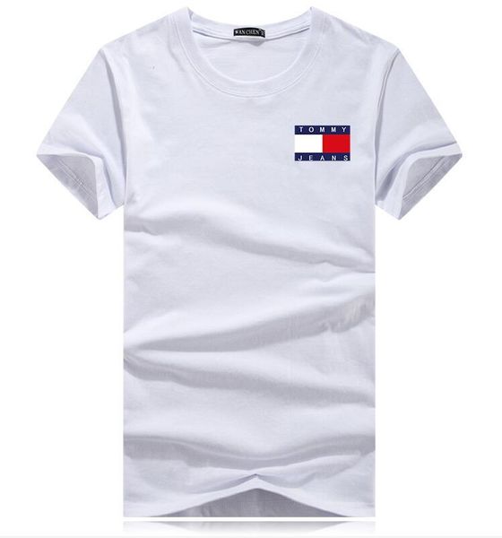 

new spring and summer 2020 men's t-shirt men's and women's sportswear t-shirt simple short sleeve plus size t-shirt wholesale, White