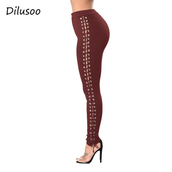 

dilusoo women bandage jeans pants high waist pencil pants high elastic denim jeans lace up side casual 4 season trousers female, Blue