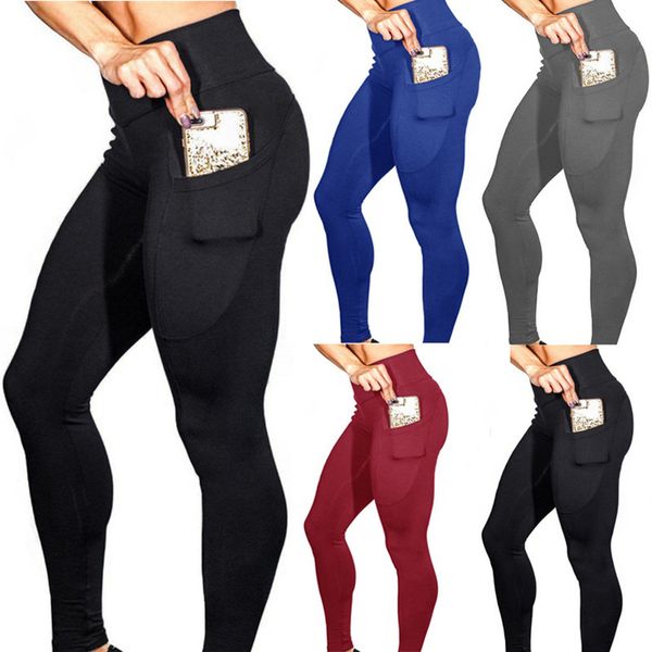 

женщины legging с карманом тренировки йога фитнес тощий колготки gym спорт stretch fit твердые беговая тонкий брюки брюки ljja2867, Black;white