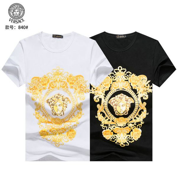 

медуза роскошных мужчин тенниска хлопок дышащие комфортно с короткими рукавами новой моды дикой тенниской дизайнер частными пользовательских, White;black