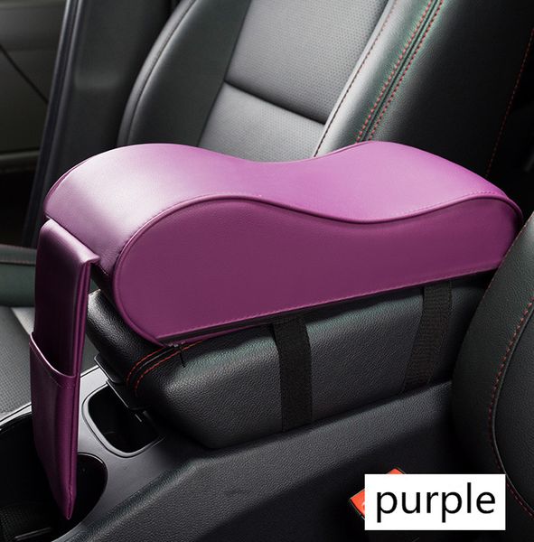 

universal pu leather car suv armrest box cushion auto center console arm rest seat box pad memory foam protective supports