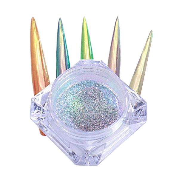 

nail neon powder nail art mirror effect glitter chrome pigment dust decoration, Silver;gold