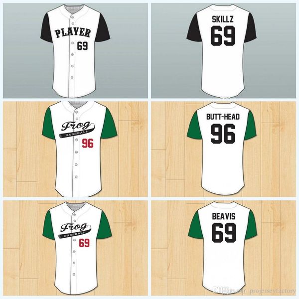 

Frog Baseball 69 Beavis by Morrissey & Macallan 96 Butt-Head Jersey Player 69 Skillz Stitch Sewn Baseball Jersey For Mens Womens Youth