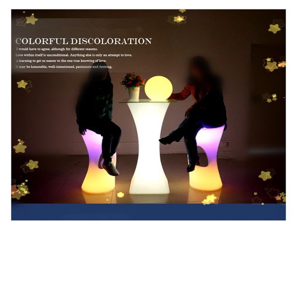 

new led bar furniture colorful rechargeable wine table waterproof luminous cocktail table ktv disco bar supplies