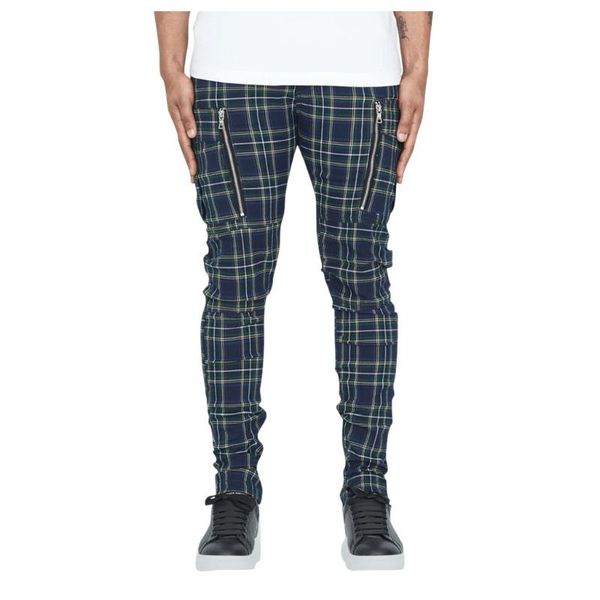 

men's trousers fashion business elastic waist plaid noble dress lace up pants slim fit casual long pants trousers men clothes, Black