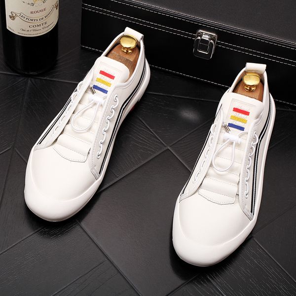 

new men autumn comfort lace-up casual flats shoes sneaker moccasins male skateboard shoes for web celebrity, Black