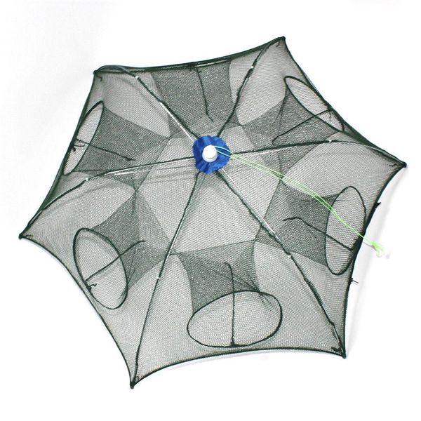 

4/6/8/12/16 hole foldable crab fishing shrimp nylon net trap cast dip cage fishing bait fish minnow crawfish