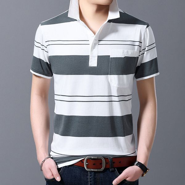 

summer men shirt striped brand clothing men business casual male shirt short sleeve breathable soft 3xl, White;black