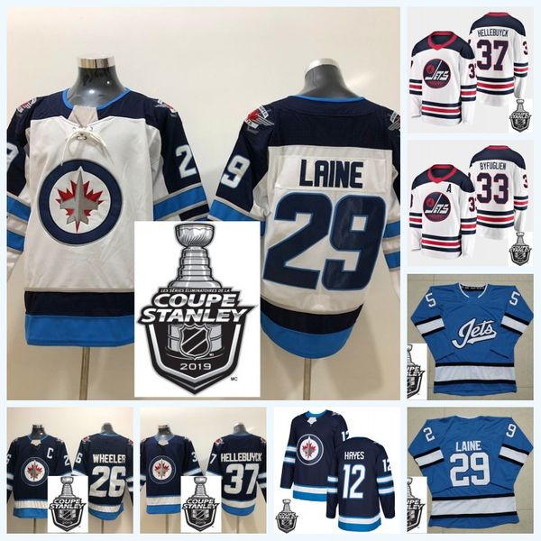 

Youth Patrik Laine Winnipeg Jets 2019 Stanley Cup Playoffs Jersey Hayes Scheifele Blake Wheeler Hellebuyck Nikolaj Ehlers Andrew Copp