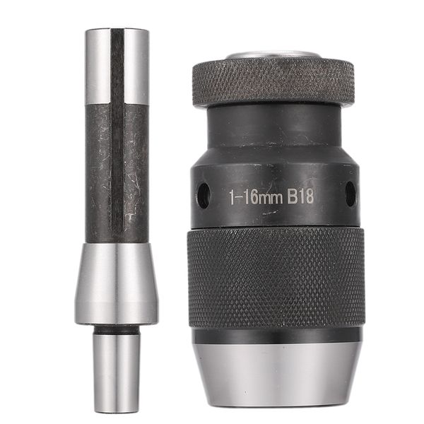 

keyless 1/32 inch - 5/8 inch drill chuck self-retracting strap r8 handle