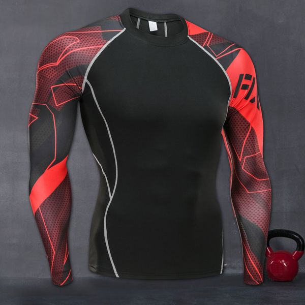 

men's running t-shirt compression bottom long sleeve sports leotard running t-shirt jersey, Black;blue