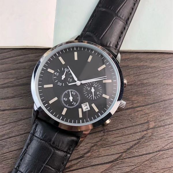 

fashion stainless steel quartz man leather watch japan movement watch rose gold wristwatches life waterproof male watch clock items, Slivery;brown