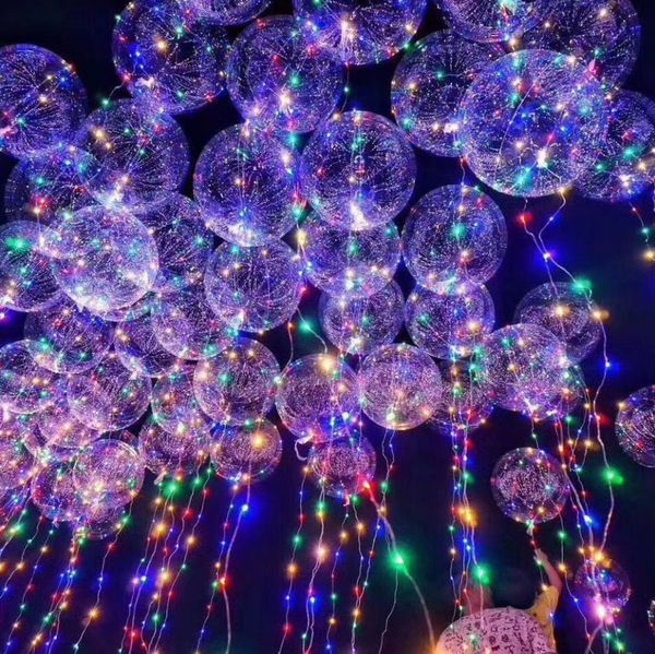 

new bobo ball wave led line string balloon light with battery for christmas halloween wedding party home decoration circular