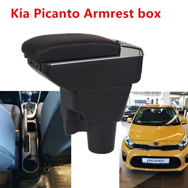 

for kia picanto armrest box picanto3x-line universal car central armrest storage box cup holder ashtray modification accessories