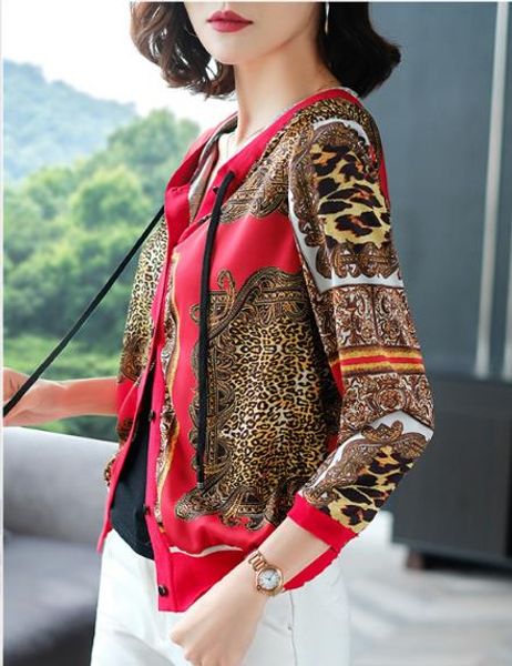 

women's jackets spring autumn contrast hooded print short cardigan jacket korean casual womens coat, Black;brown