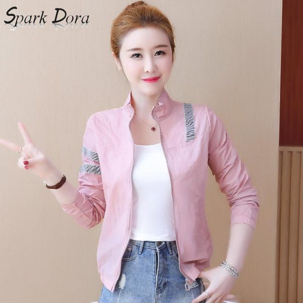 

sparkdora sun protection clothing women 2019 new short summer ladies thin sun shirt spring autumn wild windbreaker jacket, Black;brown