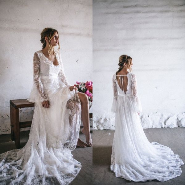 

2020 sexy bohemian country вадебне пла v-обѬазнм вѬезом  длиннм Ѭђкавом аппликаии к White