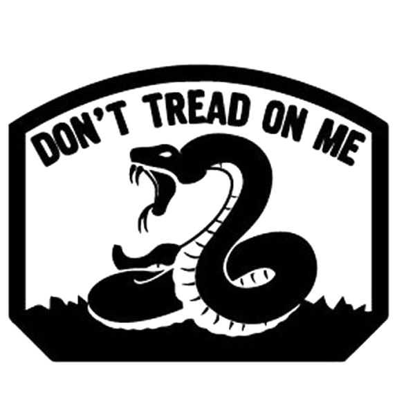 

16*12.5cm dont tread on me vinyl decal car truck window sticker don't gun handsome and cool stickers
