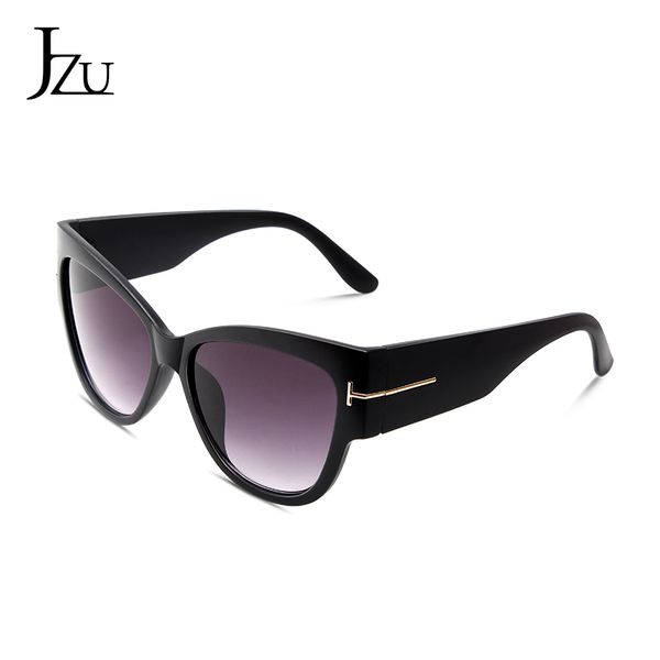 

jzu cat eye women sunglasses tom high fashion oversized big sun glasses female cateyes sunglasses women brand designer oculos, White;black
