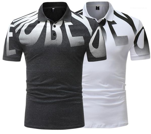 

designer polo fashion 3d letter printed short sleeve relaxed polo teenagers summer plus size mens, White;black