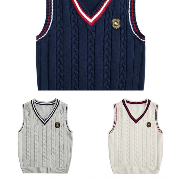 

clothing 2019 season men's and women's british school style children's cotton children's clothing sweater vest knitted s, Camo