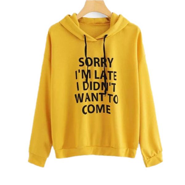 

2018 women hoodies casual lady sweatshirts long sleeve loose pocket autumn winter spring letter print cute hoodie sudaderas, Black