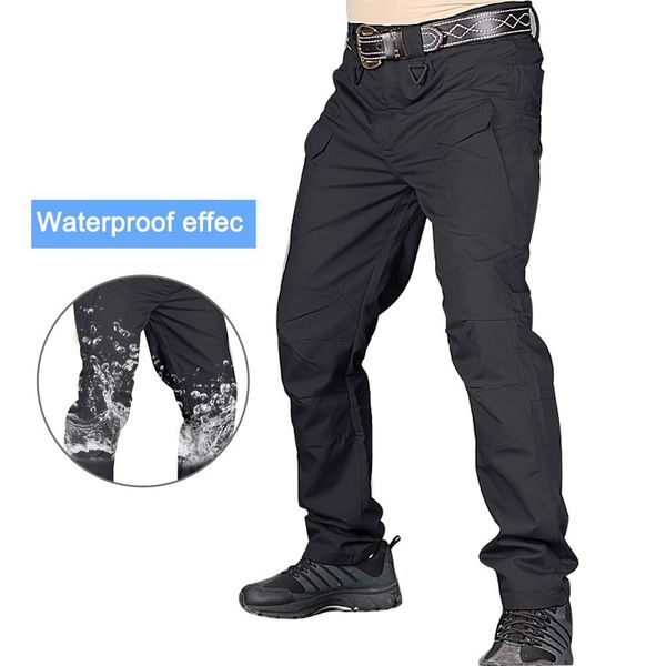 

men pants waterproof fishing pants hiking camping pant wear outdoor training pant for men supplies, Black;blue