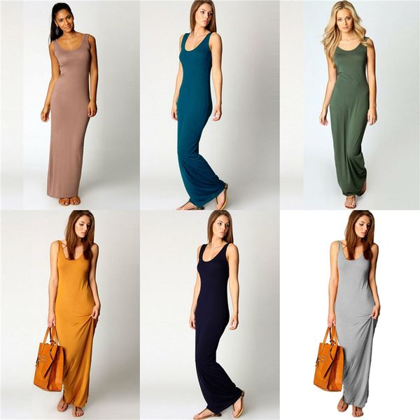 

womens dresses new arrival sleeveless bodycon backless solid color dress loose slim commuter casual strapless dress #998, Black;gray