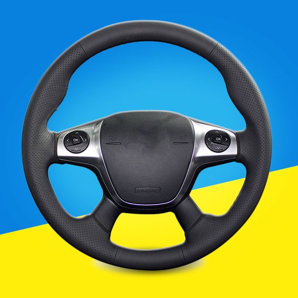 

auto braid on the steering wheel cover for focus 3 2012-2014 kuga escape 2013-2016 c-max 2011-2014 diy car steering covers