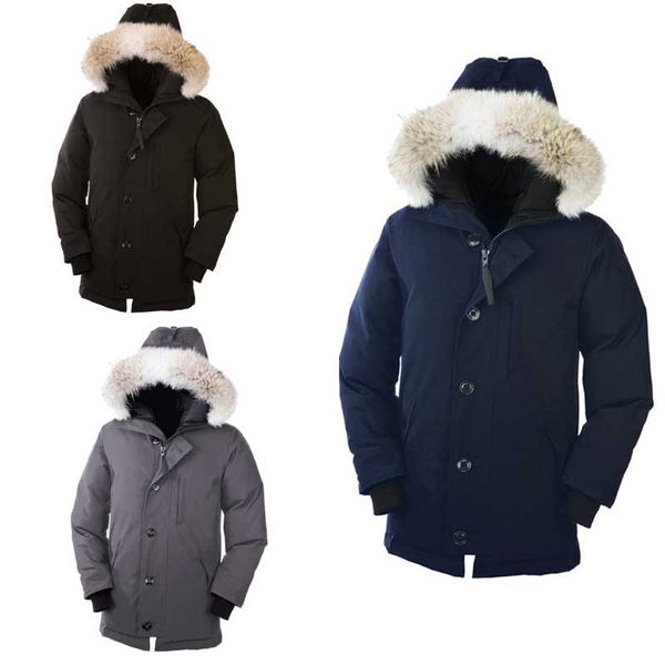 

канада зимняя куртка fourrure вниз parka homme верхняя одежда куртки big fur hooded fourrure cg манто канада пуховик пальто hiver doudoune, Black