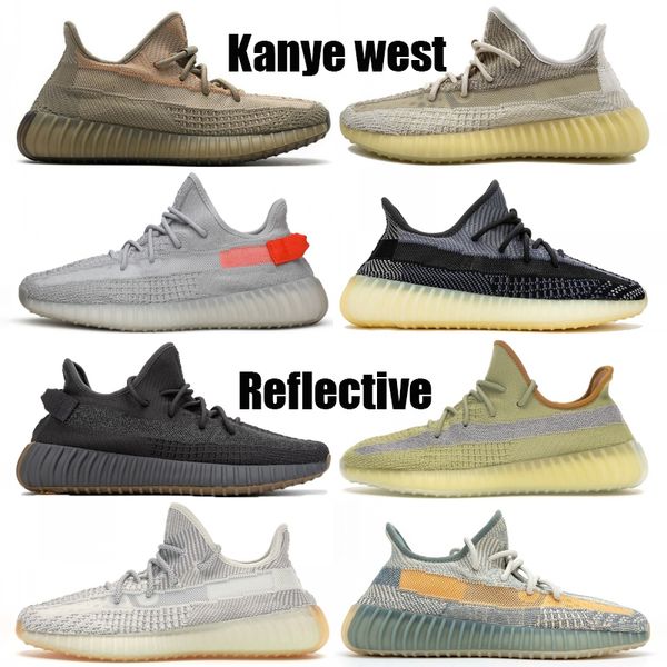 

new reflective kanye west running shoes abez cinder linen yeshaya black static basketball shoes earth asriel israfil men women sneakers