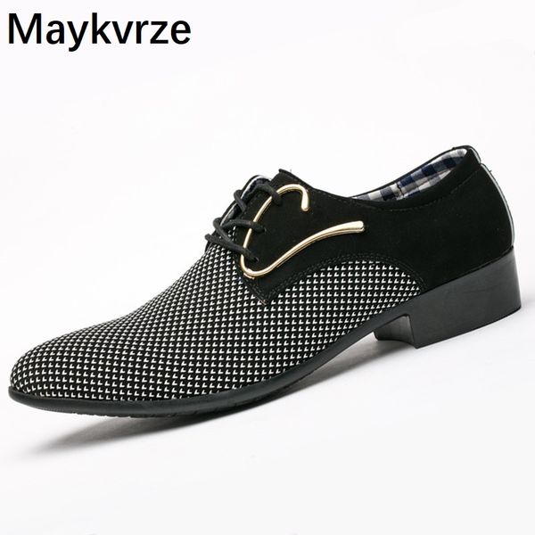 

men's shoes leather british style flying woven pointed toe lace-up flats men casual shoes fashion large size 38-48 color 2, Black