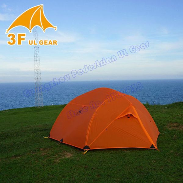 

3f gear 3 seasons 3 person 2 layer silicon coating camping tent with aluminium pole