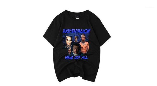 

тройник мужчины черный лето 19ss новые футболки xxxtentacion топы с короткими рукавами хип-хоп рэп винтаж, White;black