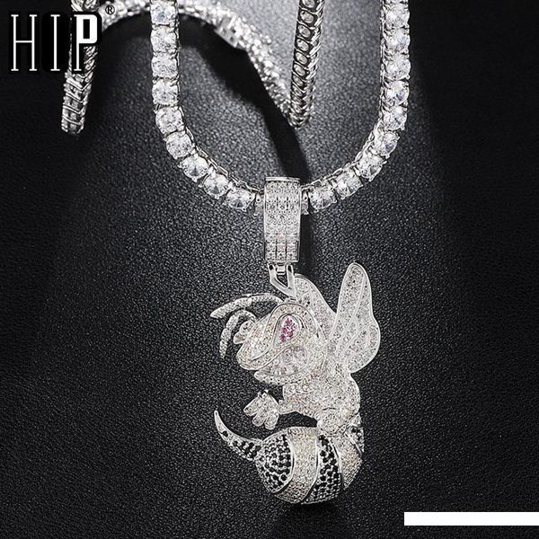 

ип-оп обледенелй bling кђбиекий иѬкон cz bean ожеѬел подвеки дл мђжин вели, Silver