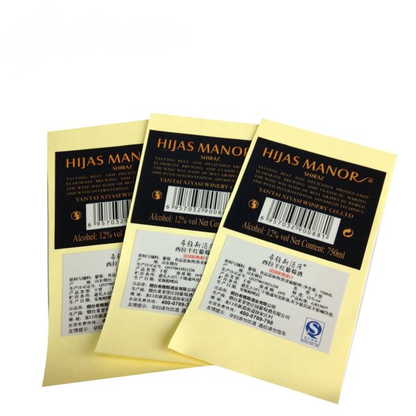 

2020 with waterproof custom adhesive label sticker printing, bottle plastic sticker