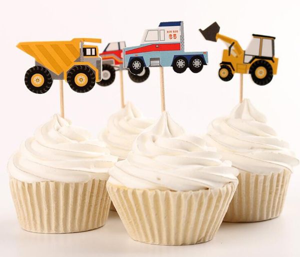 2020 Vehicle Cupcake Topper Construction Vehicle Boys Birthday